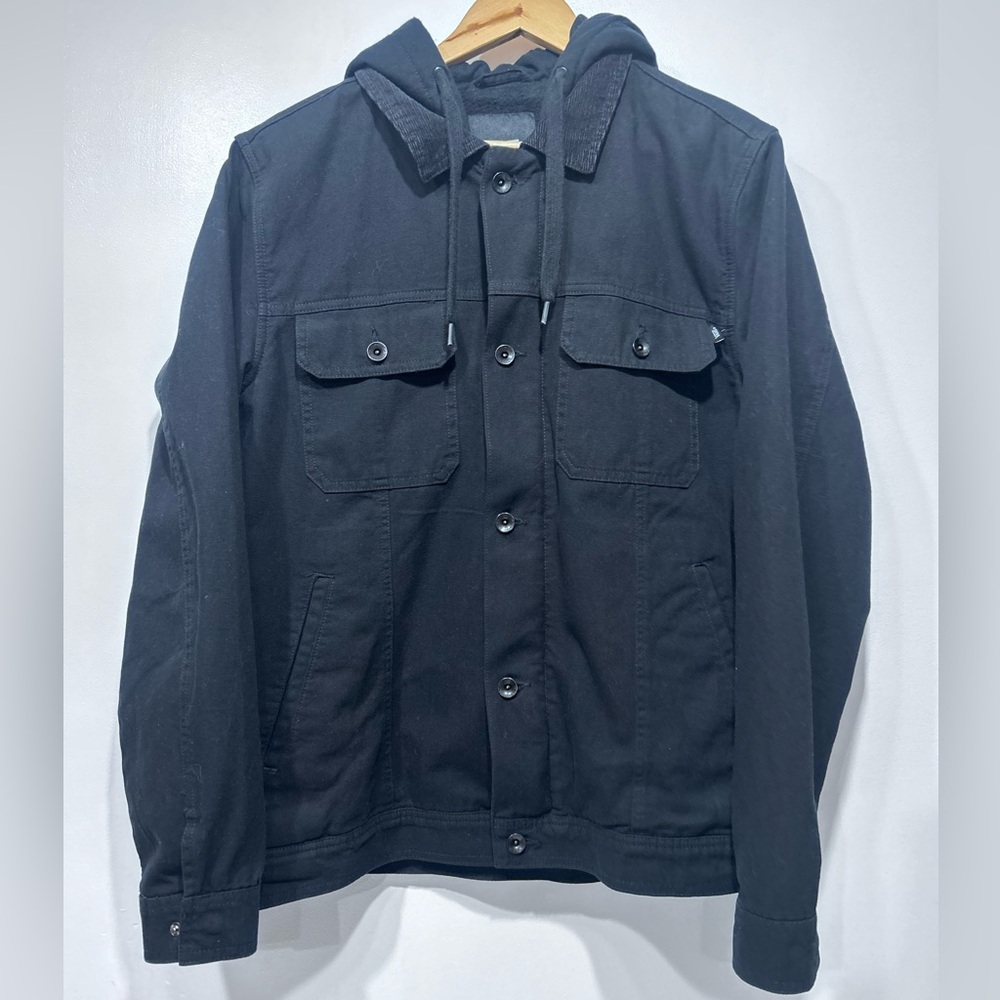 Vans AV Edict Anthony Van Engelen Fleece Lined Hooded Trucker Jacket Size L